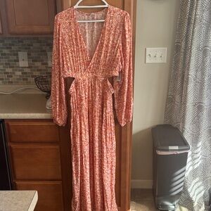 Floral V-Neck Maxi Dress
